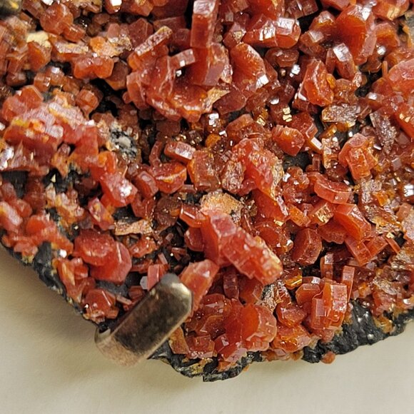 Vanadanite Bright Red Crystal Pendant 925 Sterling Silver - Picture 3 of 13